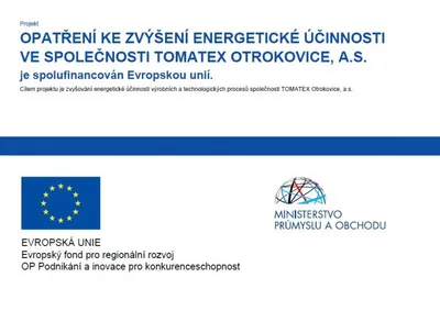 Informační plakát projektu Opatření ke zvýšení energetické účinnosti